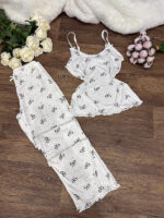 Pyjama Bustier pantalon noir et blanc 0013 – Image 2