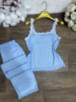 Pyjama à bretelles côtelé 0065 – Image 4